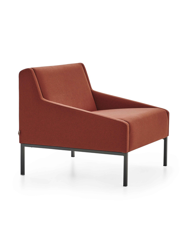 Fauteuil aux lignes épurées et accoudoirs fins - Salt