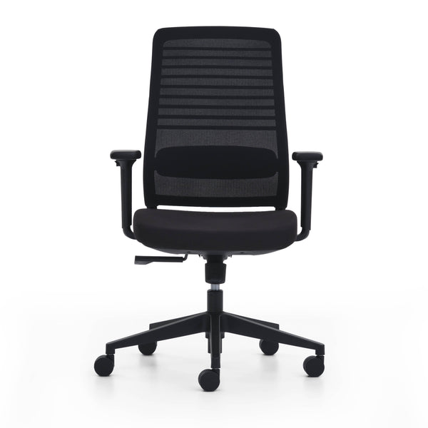 Siège de travail ergonomique avec roulettes et dossier résille - Luna