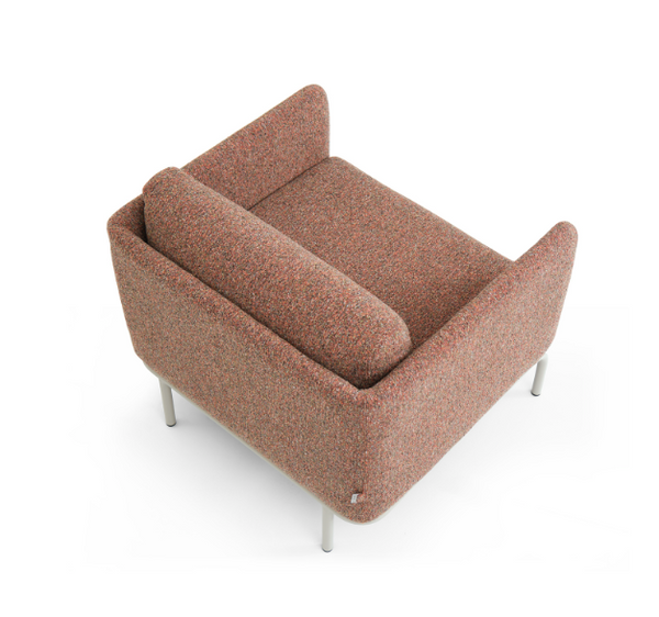 Fauteuil lounge carré en tissu 1 place - Park