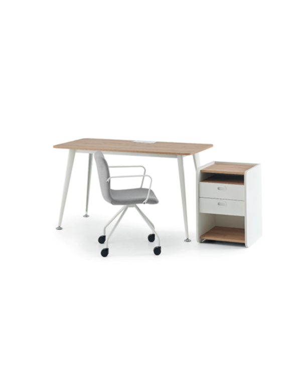 Bureau 4 pieds sans rangement intégré - Mio