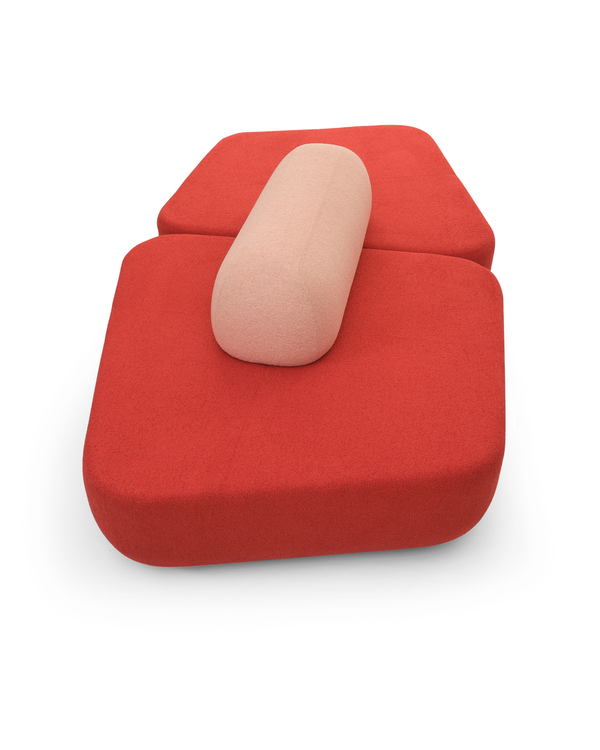 Poufs modulaires carrés, rectangulaires et organiques - Pebl