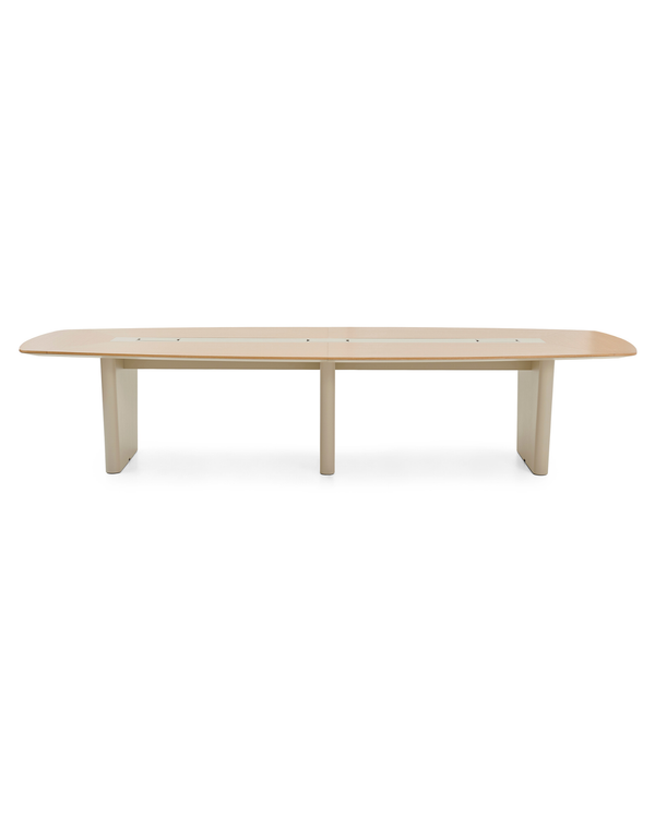 Table de réunion en bois avec câblage intégré - Sunny