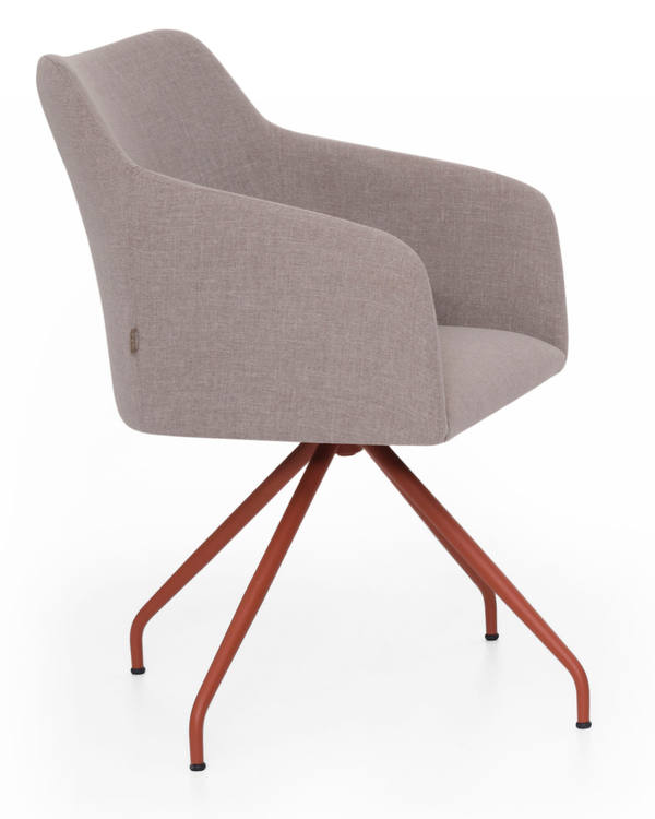 Fauteuil au piètement métallique 4 pieds - Lia-P Métal