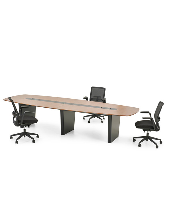 Table de réunion en bois avec câblage intégré - Sunny