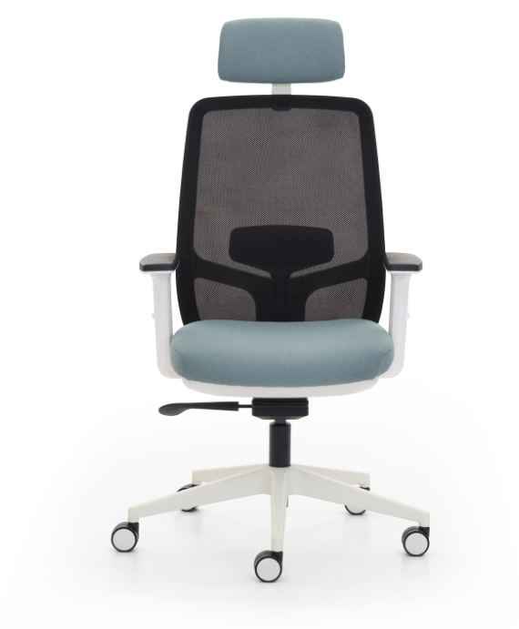 Chaise ergonomique confortable avec têtière en option - Tami
