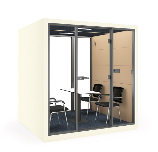 Cabine acoustique - espace de réunion insonorisé pour 4 personnes