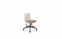 Chaise de travail sur roulettes, poignée et coussin en option - Tim