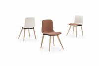 Chaise aux pieds en bois avec roulettes en option - Tim Wood