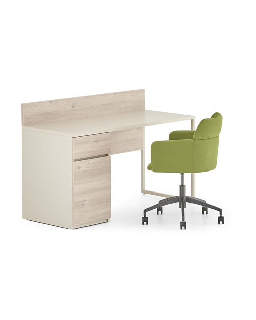 Bureau domestique avec caisson ou armoire de rangement - Mila