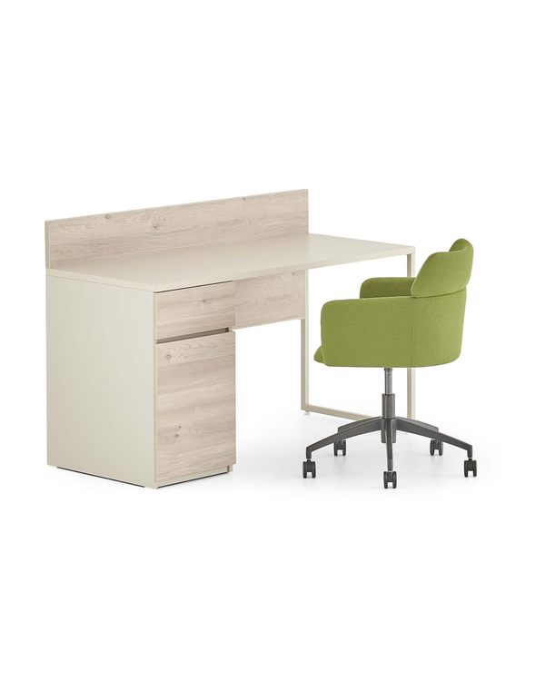 Bureau domestique avec caisson ou armoire de rangement - Mila