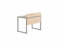 Bureau droit avec panneau modesty assorti - Mila