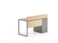 Bureau domestique avec caisson ou armoire de rangement - Mila