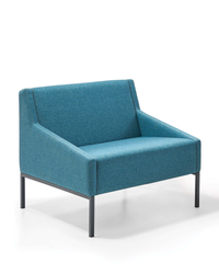 Fauteuil aux lignes épurées et accoudoirs fins - Salt