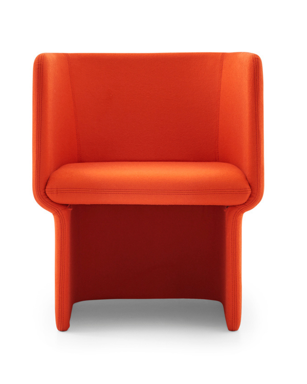 Fauteuil coque monobloc au design sculptural - Totem