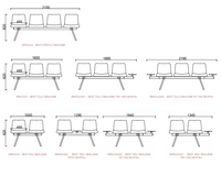 Banc d'accueil 2, 3 ou 4 places avec options de tablette - Best