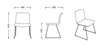 Chaise réunion assise tissu - Best