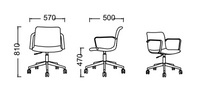 Chaise de bureau avec roulettes et accoudoirs - Best