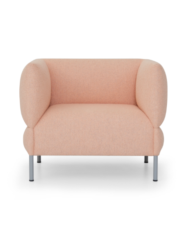Fauteuil design sculptural avec soutien lombaire ergonomique - Chocolate