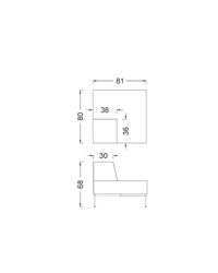 Banc modulaire d'angle façon puzzle - Level Angle