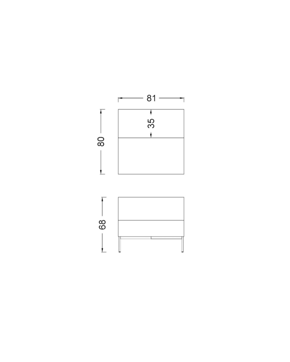 Banc modulaire central façon puzzle - Level Milieu