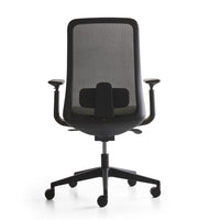 Chaise de bureau avec dossier résille blanc ou noir - Eva