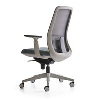 Chaise de bureau avec dossier résille blanc ou noir - Eva