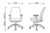 Siège de travail ergonomique avec roulettes - Fera