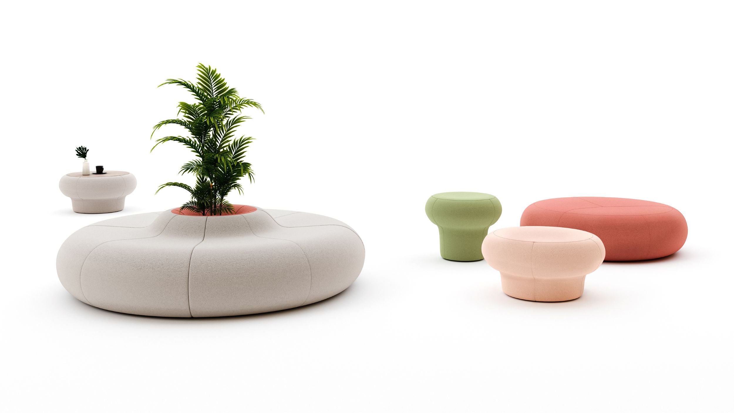 Banquette modulaire design pour espace lounge - Hole