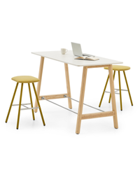 Table haute pied bois massif - Lenta
