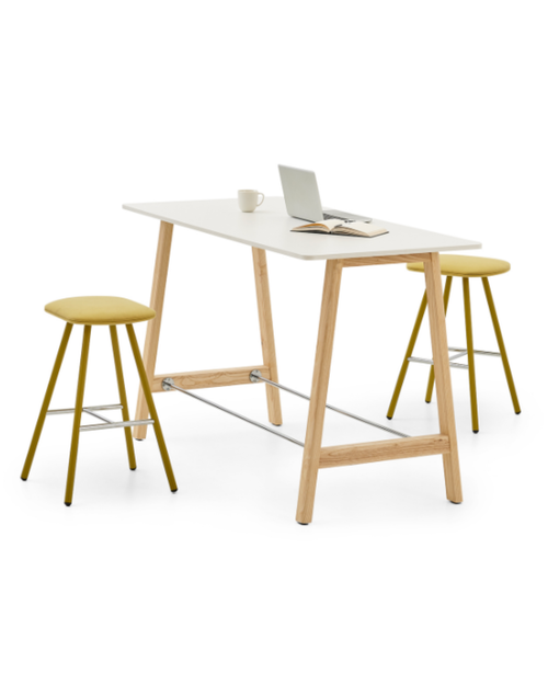 Table haute pied bois massif - Lenta