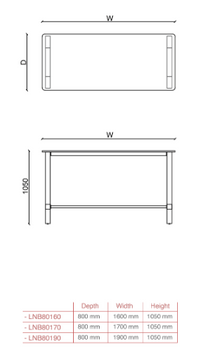 Table de réunion modulaire - Lenta