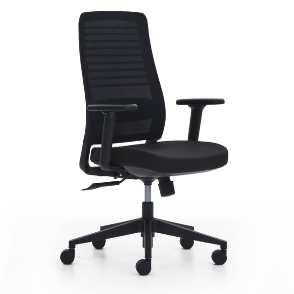 Siège de travail ergonomique avec roulettes et dossier résille - Luna