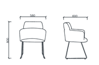 Chaise d'accueil à la forme vive et dynamique - May
