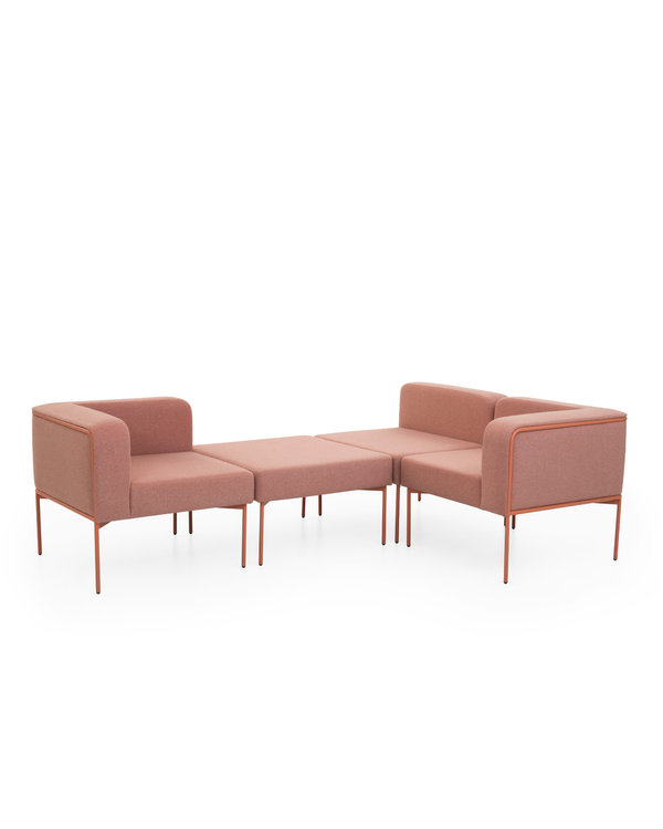 Canapé modulaire avec structure acier design épuré - Mola