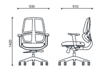Chaise de travail confortable et ergonomique - Prime