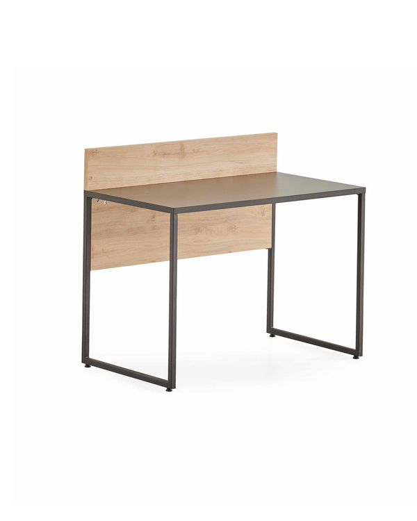 Bureau droit avec panneau modesty assorti - Mila