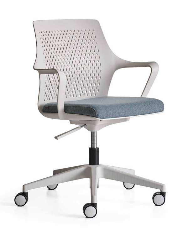 Chaise de travail avec choix de coque (noire ou blanche) - Flat
