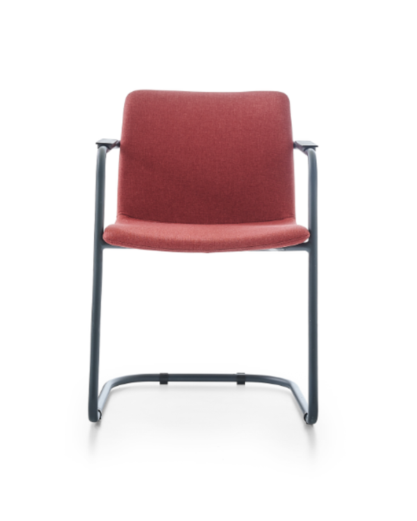 Chaise d'accueil au piètement en U et accoudoirs en option - Best U Leg