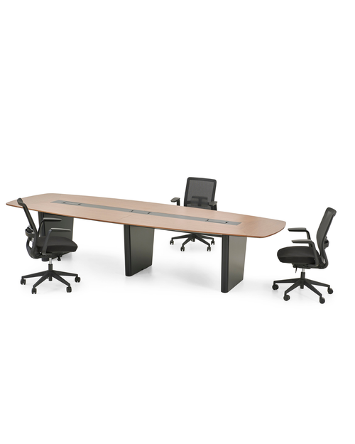 Table de réunion en bois avec câblage intégré - Sunny