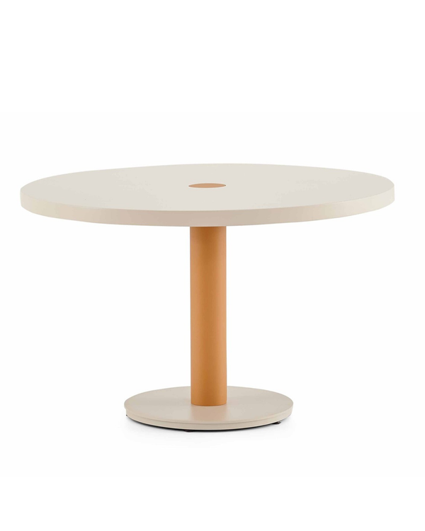 Table de réunion ronde avec câblage dissimulé - Mass