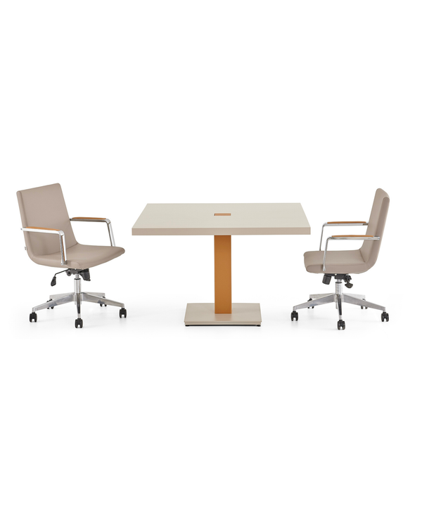 Table de réunion carrée avec câblage dissimulé - Mass