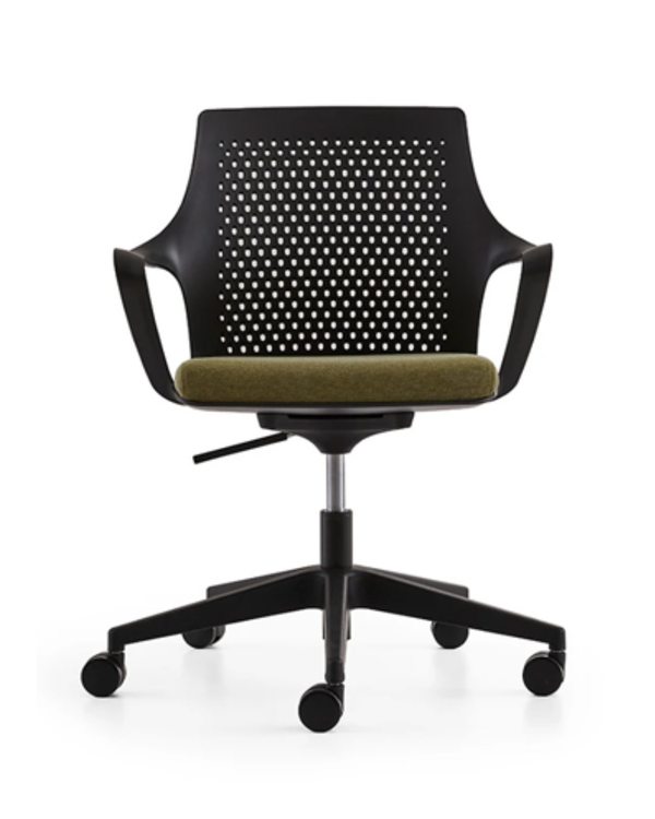 Chaise de travail avec choix de coque (noire ou blanche) - Flat