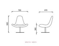 Chaise d'accueil à la forme enveloppante et communicative - Manta