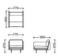 Fauteuil aux lignes simples et structure démontable - Sahara