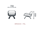 Fauteuil confortable au piètement tubulaire réglable - Pal