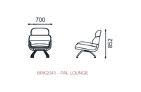 Fauteuil avec choix de piètement (aluminium ou tubulaire) - Pal Lounge Pal Waiting