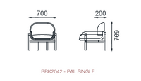 Fauteuil 1 place et canapé 2 places au rembourrage généreux - Pal Single Pal Double