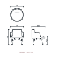 Fauteuil lounge enveloppant avec coussin lombaire - Sar