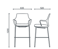 Chaise haute fixe - Flat Bar