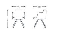 Chaise avec choix de piètement (bois ou métal) - Sar